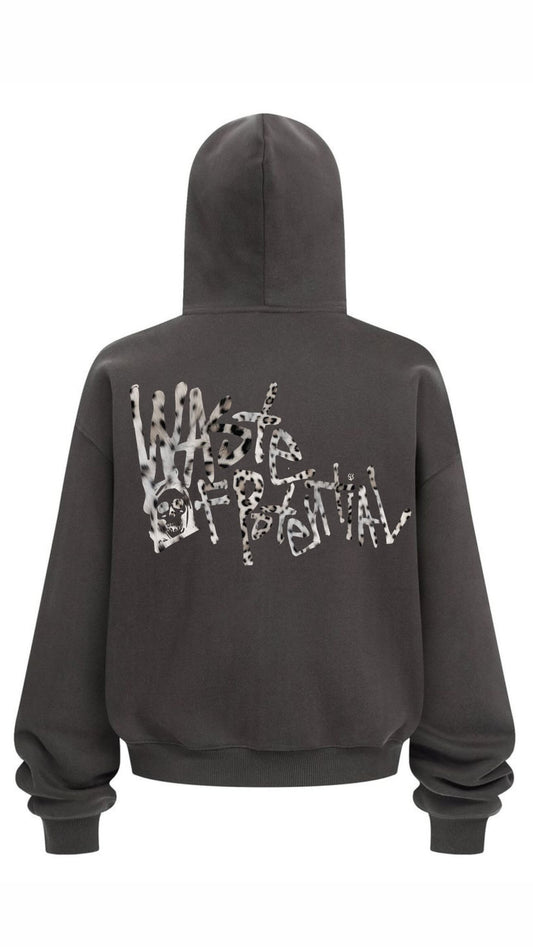 snow leopard misguided crop zip up