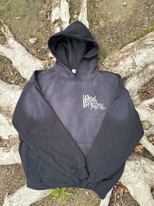 WASTE HOODIE BLACK